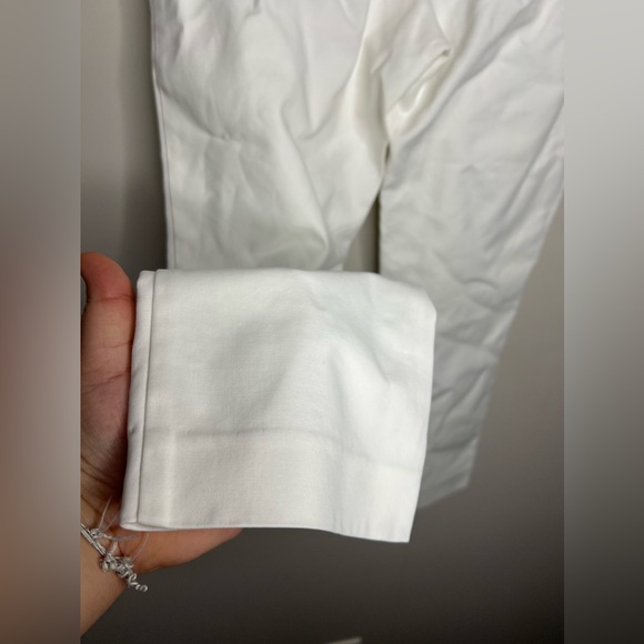 Le Chateau white cropped ankle pants cotton spandex stretch size 3/4 - Picture 11 of 11